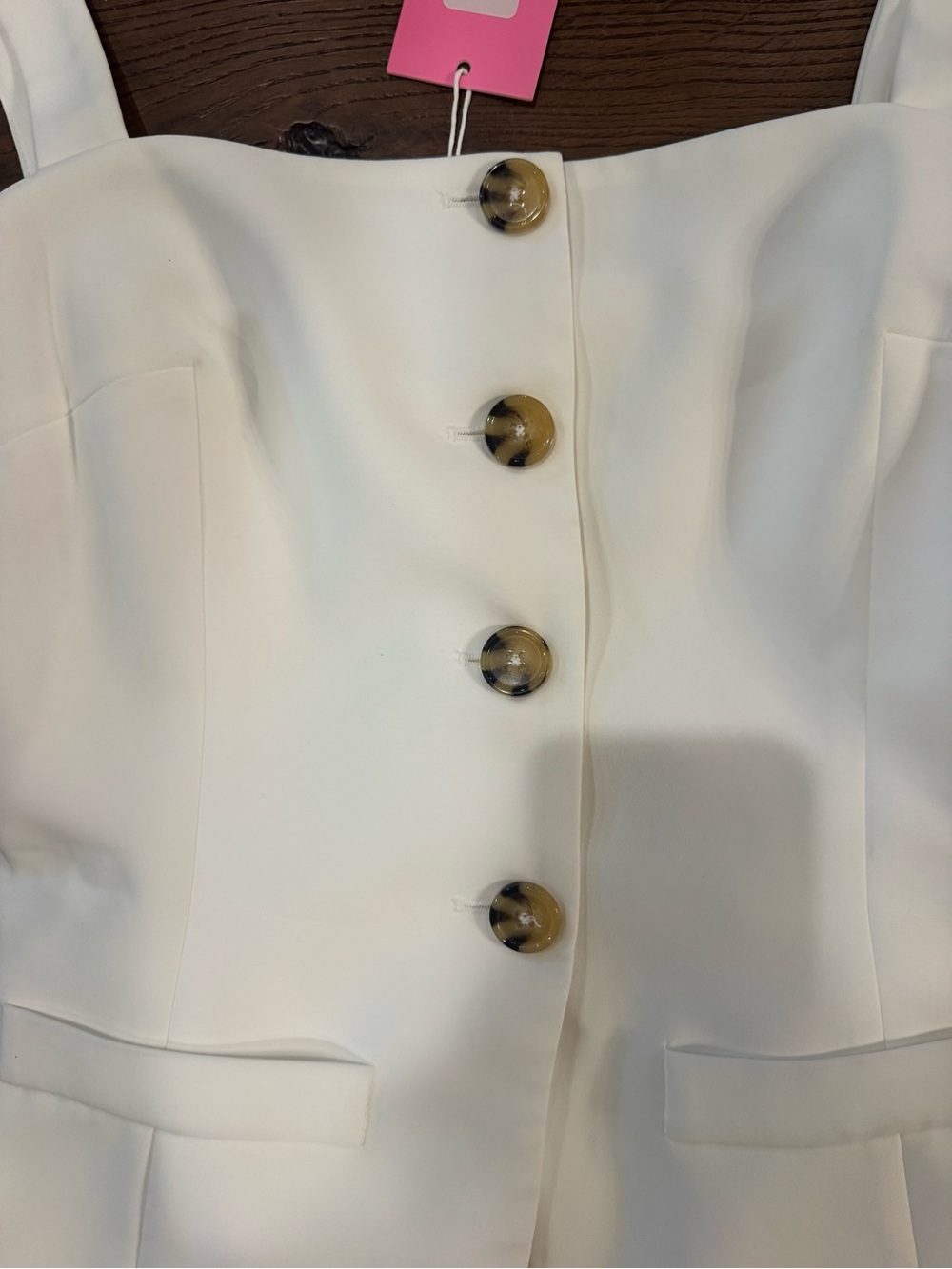 NWT Amanda Uprichard White Travis Skort Romper Medium - Picture 5 of 7